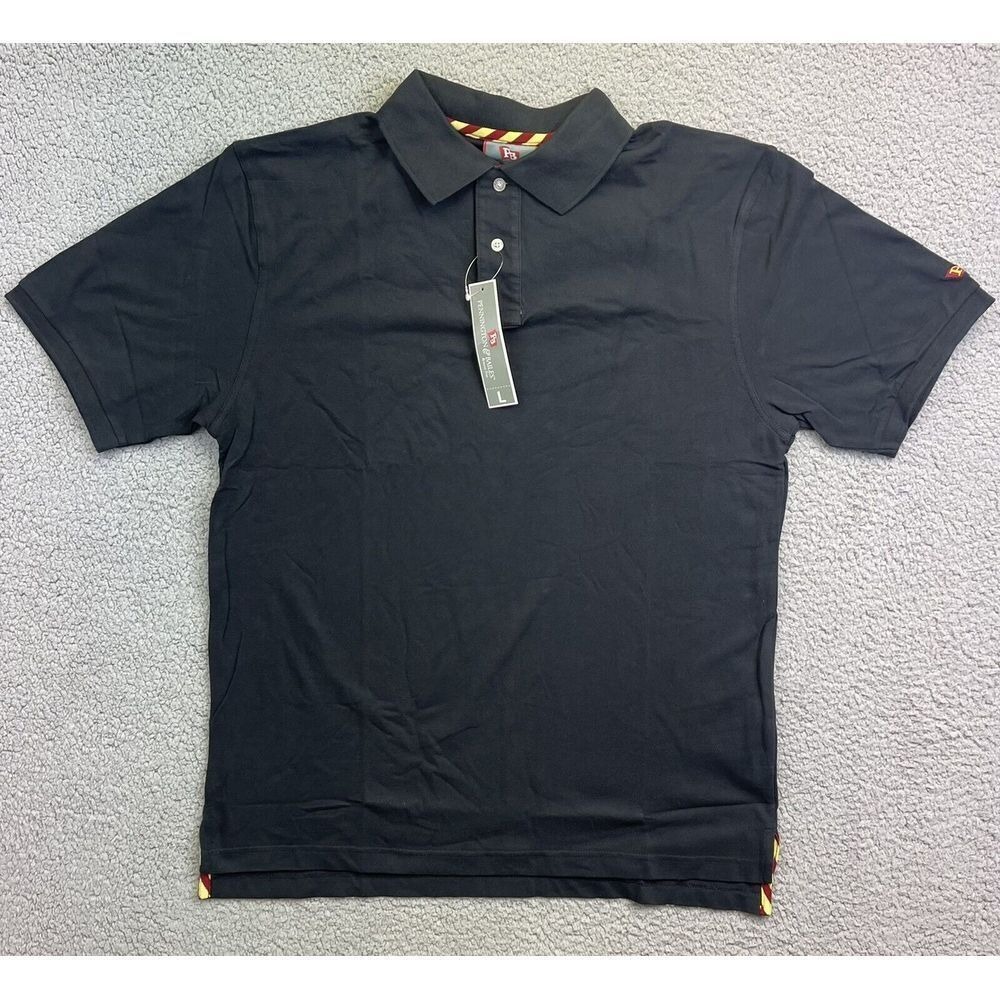 NEWPennington & Bailes Mens Polo Shirt Short Sleeve Black Size Large NEW w/Tags
